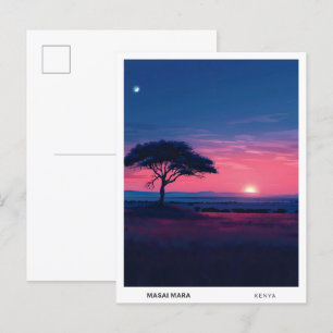 Sonnenaufgang in Masai Mara Kenya Reisen Postkarte
