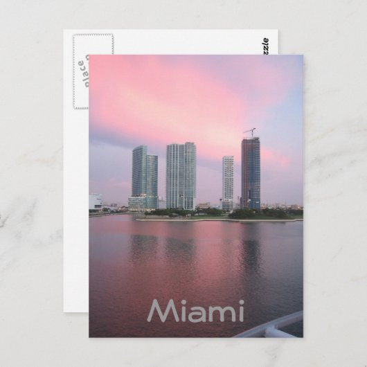 Sonnenaufgang in Miami Postkarte (Vorne/Hinten)