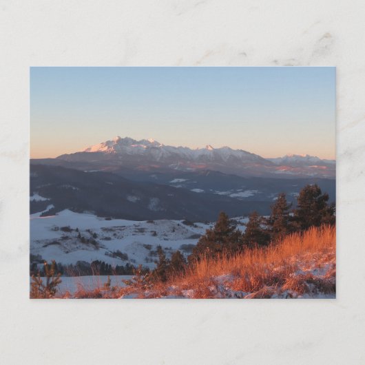 Sonnenaufgang in Pieniny Postkarte (Vorderseite)