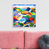 Sonnenaufgang in Puerto Rico Leinwanddruck (Insitu (Wohnzimmer))