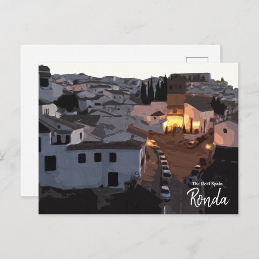 Sonnenaufgang in Ronda, Spanien Postkarte (Vorne/Hinten)