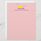 Sonnenaufgang in Rosa, Hazy Sky II Briefbogen (Vorne/Hinten)