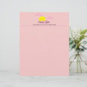 Sonnenaufgang in Rosa, Hazy Sky II Briefbogen (Stehend Vorderseite)