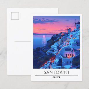 Sonnenaufgang in Santorini Griechenland Reise Postkarte