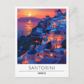 Sonnenaufgang in Santorini Griechenland Reisen Postkarte (Vorderseite)