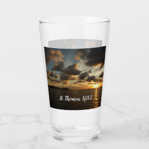 Sonnenaufgang in St. Thomas I. US-Jungfrau Glas