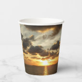 Sonnenaufgang in St. Thomas I. US-Jungfrau Pappbecher (Rückseite)