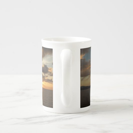 Sonnenaufgang in St. Thomas I. US-Jungfrau Porzellantasse (Rückseite)