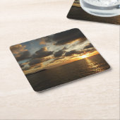 Sonnenaufgang in St. Thomas I. US-Jungfrau Rechteckiger Pappuntersetzer (angewinkelt)