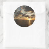Sonnenaufgang in St. Thomas I. US-Jungfrau Runder Aufkleber (Tasche)