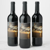 Sonnenaufgang in St. Thomas I. US-Jungfrau Weinetikett (Flaschen)