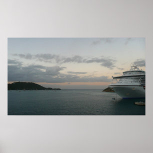 Sonnenaufgang in St. Thomas II Kreuzfahrt Seascape Poster