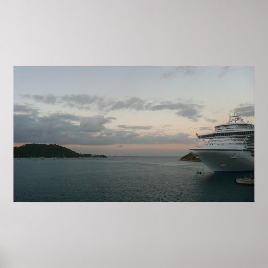 Sonnenaufgang in St. Thomas II Kreuzfahrt Seascape Poster (Vorne)