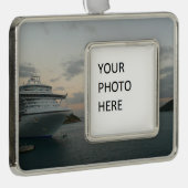 Sonnenaufgang in St. Thomas II Kreuzfahrt Seascape Rahmen-Ornament Silber (Rechts)