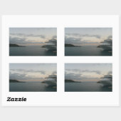 Sonnenaufgang in St. Thomas II Kreuzfahrt Seascape Rechteckiger Aufkleber (Blatt)