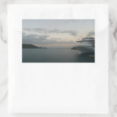 Sonnenaufgang in St. Thomas II Kreuzfahrt Seascape Rechteckiger Aufkleber (Tasche)