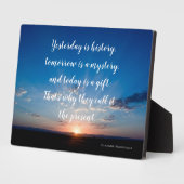 Sonnenaufgang ist heute ein Geschenk inspirierende Fotoplatte (Seite)