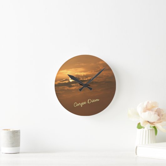 Sonnenaufgang Karpfen Diem Ozean Runde Wanduhr (Zuhause)