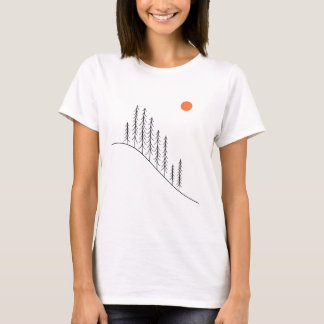 Sonnenaufgang Kiefern Natur Landschaftsdesign | Be T-Shirt