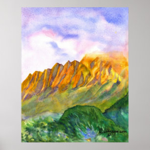 Sonnenaufgang-Klippen-Kauaidruck und -plakat Poster