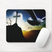 Sonnenaufgang-Kreuz Mousepad (Mit Mouse)