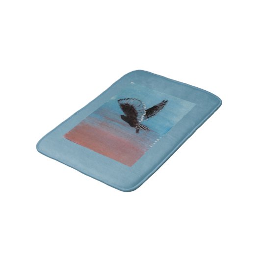 Sonnenaufgang Kunst Badematte (Schrägansicht)