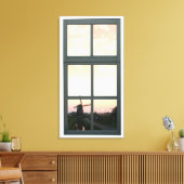 Sonnenaufgang Landsmill Imitate Fenster Ansicht Leinwanddruck (Insitu (Wohnzimmer))