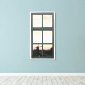Sonnenaufgang Landsmill Imitate Fenster Ansicht Leinwanddruck (Insitu (Holzboden))
