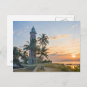 Sonnenaufgang, Leuchtturm Galle Postkarte (Vorne/Hinten)