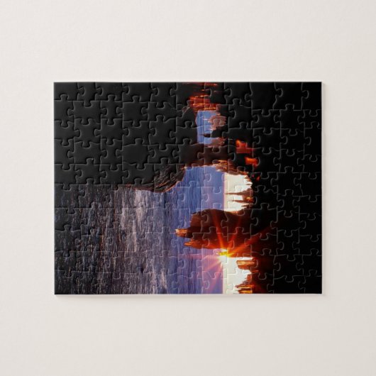 Sonnenaufgang-Meer höhlt Apostel-Inseln Wisconsin Puzzle (Horizontal)