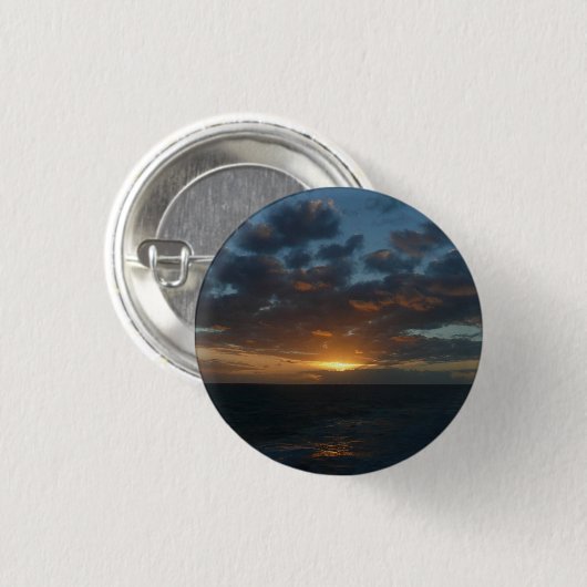 Sonnenaufgang Meer II Meer Seascape Button (Vorne & Hinten)