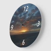 Sonnenaufgang Meer II Meer Seascape Große Wanduhr (Winkel)