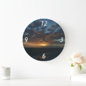 Sonnenaufgang Meer II Meer Seascape Große Wanduhr (Zuhause)