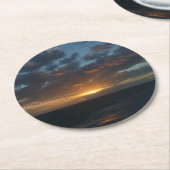 Sonnenaufgang Meer II Meer Seascape Runder Pappuntersetzer (Angewinkelt)