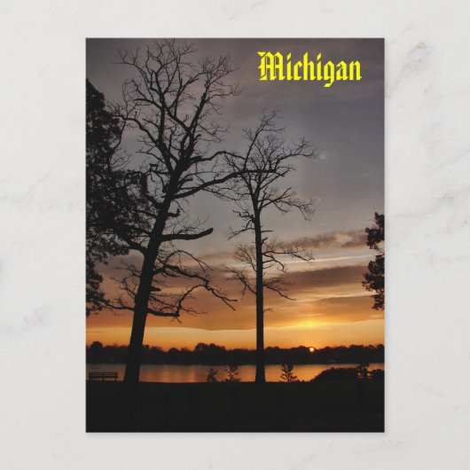 Sonnenaufgang, Michigan Postkarte (Vorderseite)