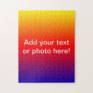 Sonnenaufgang Mischung aus Farben Blau Orange Gelb Puzzle