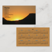 Sonnenaufgang mit Kalender 2011 Visitenkarte (Vorne/Hinten)
