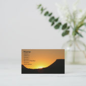 Sonnenaufgang mit Kalender 2011 Visitenkarte (Stehend Vorderseite)