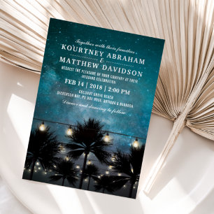 Sonnenaufgang mit tropischen Palmen Einladung