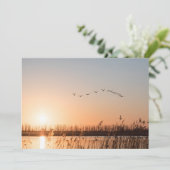 Sonnenaufgang-Natur-Fotokarte (Stehend Vorderseite)