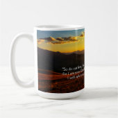 Sonnenaufgang nicht Angst Isaiah 41:10 Kaffeetasse (Links)