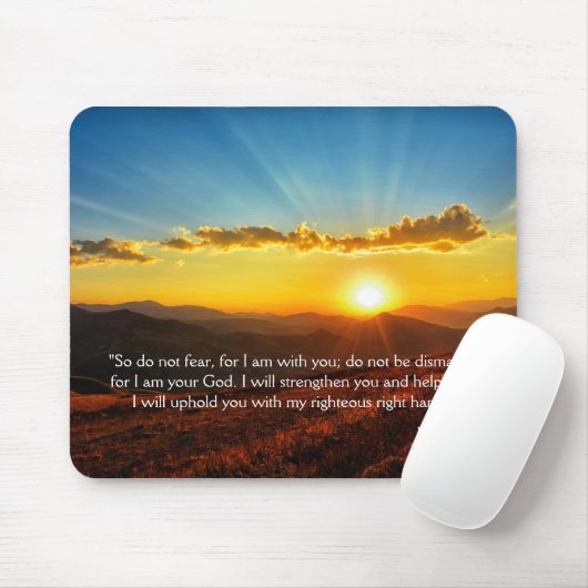 Sonnenaufgang nicht Angst Isaiah 41:10 Mousepad (Mit Mouse)