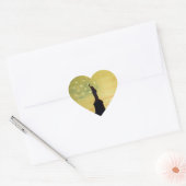 Sonnenaufgang oder Sonnenuntergang Anleihe zur Fre Herz-Aufkleber (Umschlag)