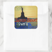 Sonnenaufgang oder Sonnenuntergang Anleihe zur Fre Quadratischer Aufkleber (Tasche)