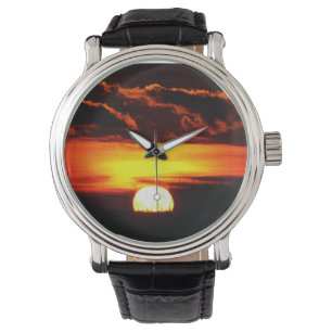Sonnenaufgang oder Sonnenuntergang Armbanduhr