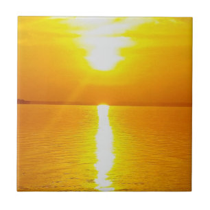 Sonnenaufgang oder Sonnenuntergang? Fliese