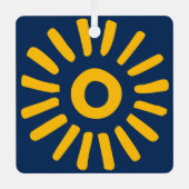 Sonnenaufgang Ornament Aus Metall (Vorderseite)