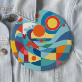 Sonnenaufgang Ozeanwelle Button (Beispiel)