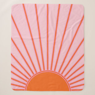 Sonnenaufgang Pastell Rosa und Orange Sonnenschein Sherpadecke