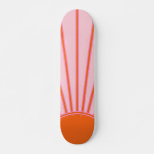 Sonnenaufgang Pastell Rosa und Orange Sonnenschein Skateboard
